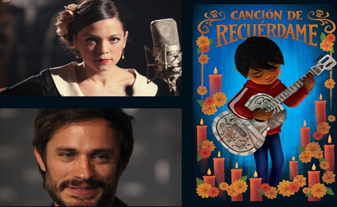 Natalia Lafourcade (up) – Photo: Tanya Guerrero/EL UNIVERSAL, Gael García (down) – Photo: Marco Ugarte/AP, and “Remember Me” illustration – Photo: Taken from Coco Facebook page