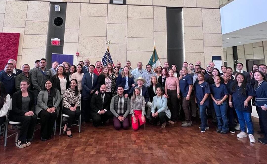 Embajador de Estados Unidos en México, Ken Salazar en visita a Tamaulipas. Foto: Twitter @USAmbMex