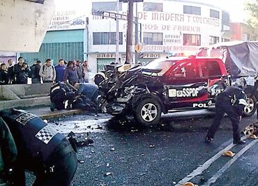 Choca patrulla contra unidad de traslados