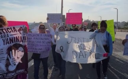 Caso Dafne Zapata: marchan en el Puente Tampico; mantienen bloqueo parcial en la caseta de cobro