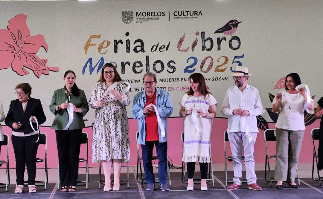 Paco Ignacio Taibo II arremete junto con la gobernadora de Morelos, Margarita González Saravia durante Feria del Libro (12/03/2025). Foto: Justino Miranda / EL UNIVERSAL