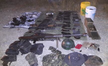 Aseguran arsenal tras persecución en Nuevo León