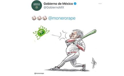 Gobierno federal baja cartón alterado de AMLO y que no fue autorizado por monero Rapé