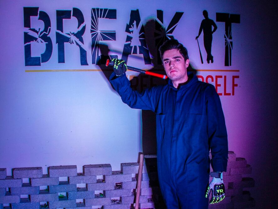 En Break It, puedes liberar todos los sentimientos negativos que tengas acumulados.   (Foto: Cortesía Break it) 