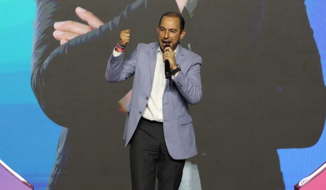 El dirigente del PAN, Marko Cortés, dijo que Xóchitl Gálvez es una “mujer exitosa que viene desde abajo que a diferencia de lo que pasa en Palacio Nacional que ahora resulta que los fantasmas del Presidente se le aparecieron. Foto: Carlos Mejía