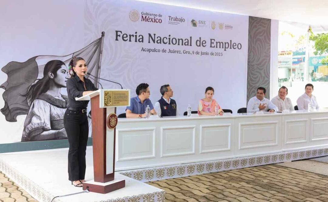 Evelyn Salgado, gobernadora de Guerrero, en la Feria Nacional de Empleo / Foto: Especial