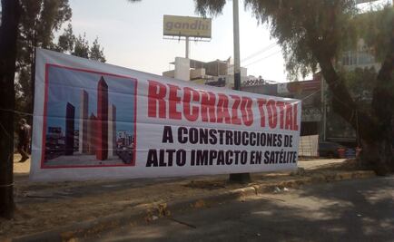 Vecinos protestan contra ampliación de Plaza Satélite