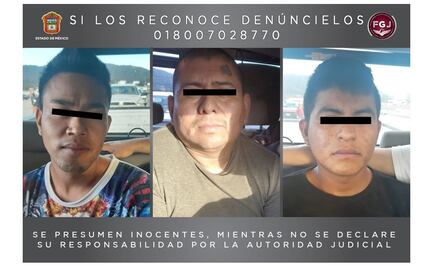 Caen tres presuntos miembros del CJNG en Edomex