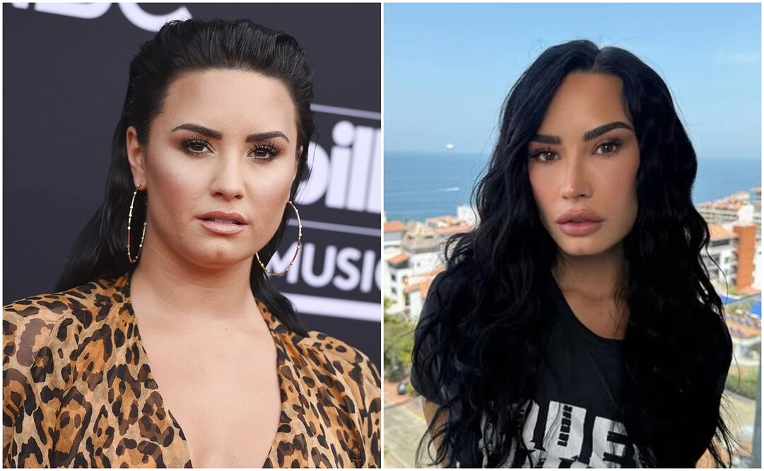Demi Lovato  en 2018 y en 2025 respectivamente. Foto: Archivo/Instagram.