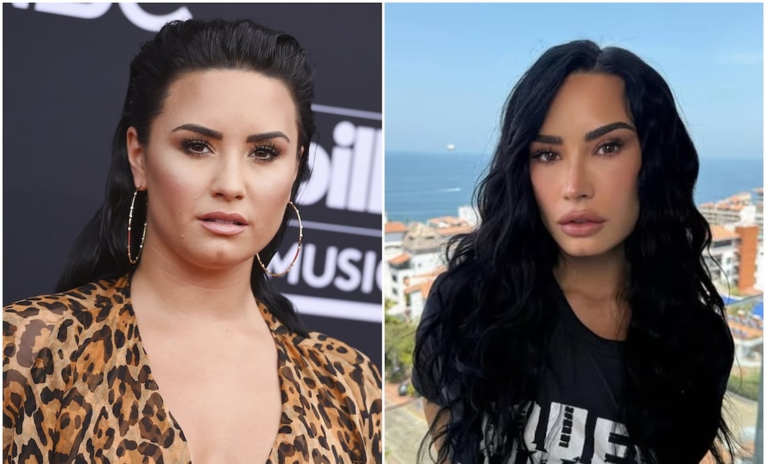 Demi Lovato en 2018 y en 2025 respectivamente. Foto: Archivo/Instagram.