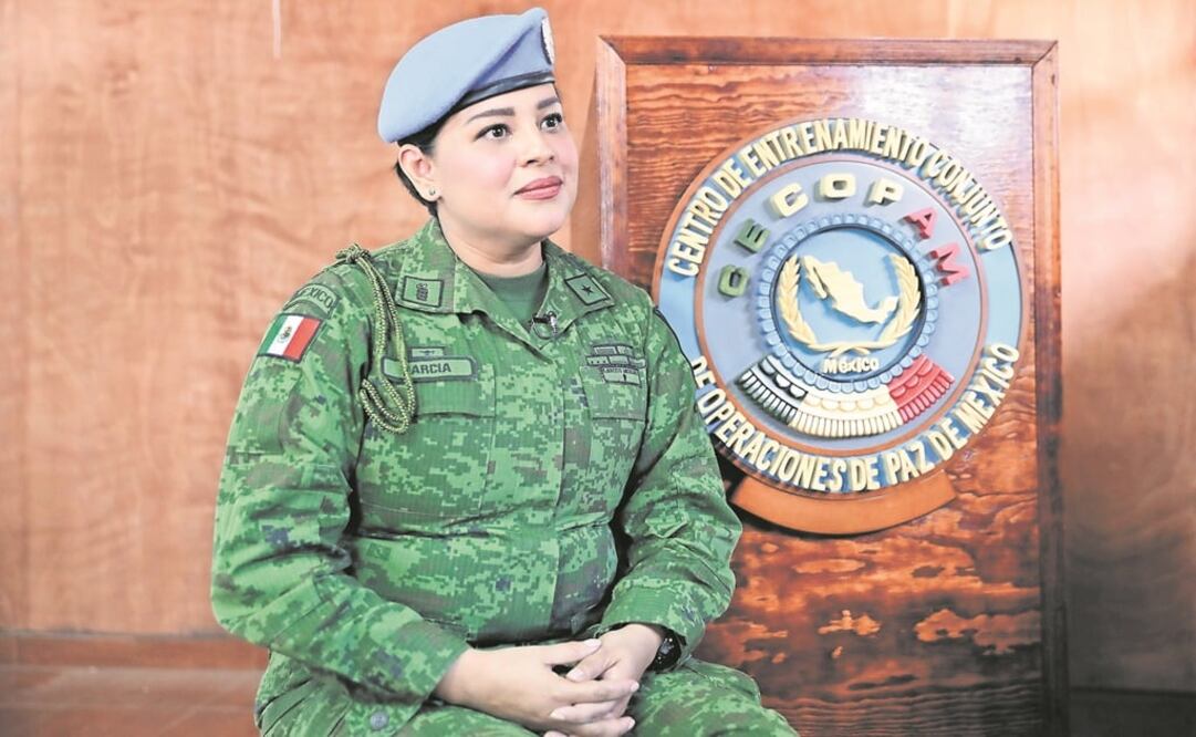 Martha Rocelia García Hernández, enfermera mayor de la Sedena, participó en una Operación de Mantenimiento de la Paz de la ONU en Colombia. Fotos: IVÁN STEPHENS