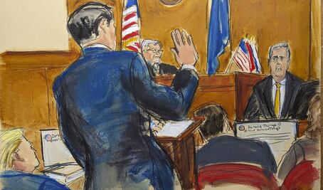 Defensa de Trump duda de la honestidad de Cohen en su segundo día de contrainterrogatorio