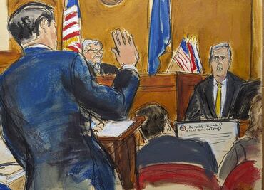 Defensa de Trump duda de la honestidad de Cohen en su segundo día de contrainterrogatorio