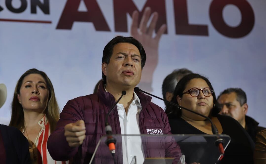 Mario Delgado en conferencia de prensa con el Comité Ejecutivo Nacional de Morena en el Hotel Hilton. Foto: Fernanda Rojas/ EL UNIVERSAL
