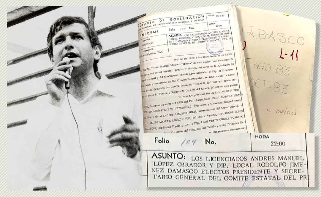 Desclasifican el espionaje a AMLO en su época priísta