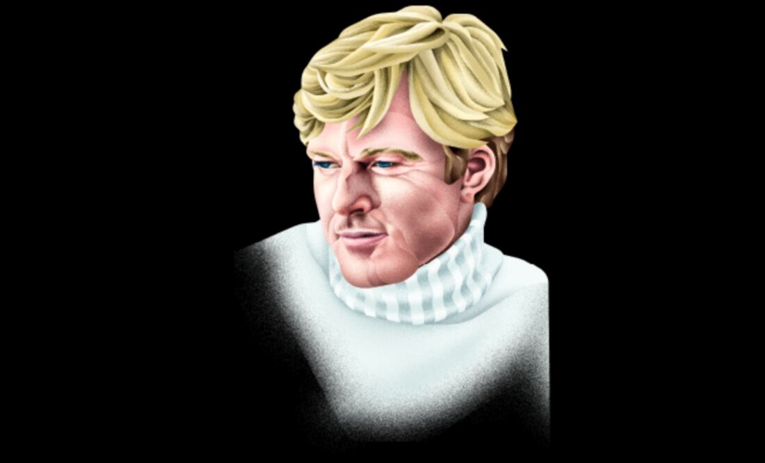 Robert Redford. Ilustración: Daniel Razo / EL UNIVERSAL