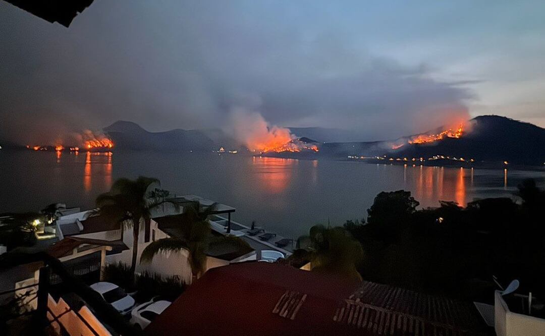 Incendio en Valle de Bravo. Foto: Especial