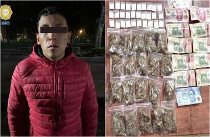 Cae sujeto que colocó narco-mantas en Topilejo; le encuentran bolsitas con polvo blanco