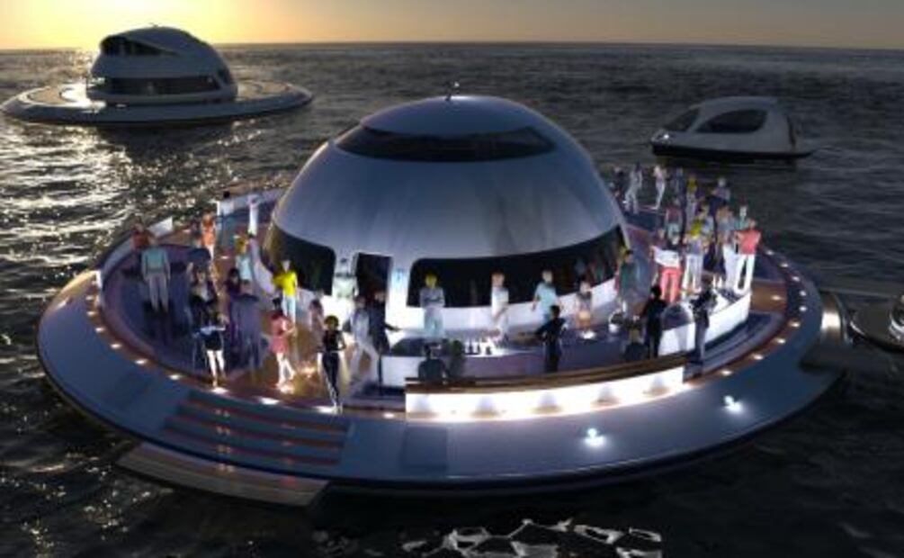 Esta casa en forma de ´platillo volador´ incluye todos los lujos para vivir en el mar