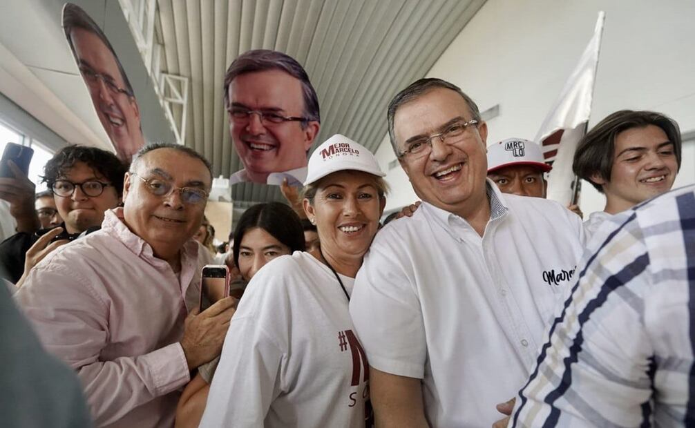 Marcelo Ebrard en asamblea informativa en Ciudad Obregón, Sonora. Foto: Especial