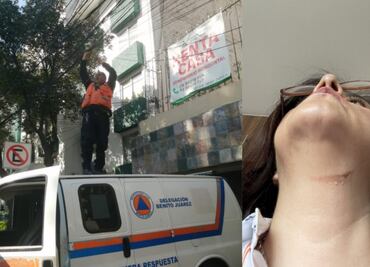 VIDEO: Arreglan cable suelto después de casi "degollar" a una ciclista en la Benito Juárez