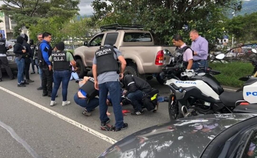 Detención de José Efraín López Mendoza, alias M1 / Foto: Policía Municipal de Escazú -para La Nación Costa Rica GDA