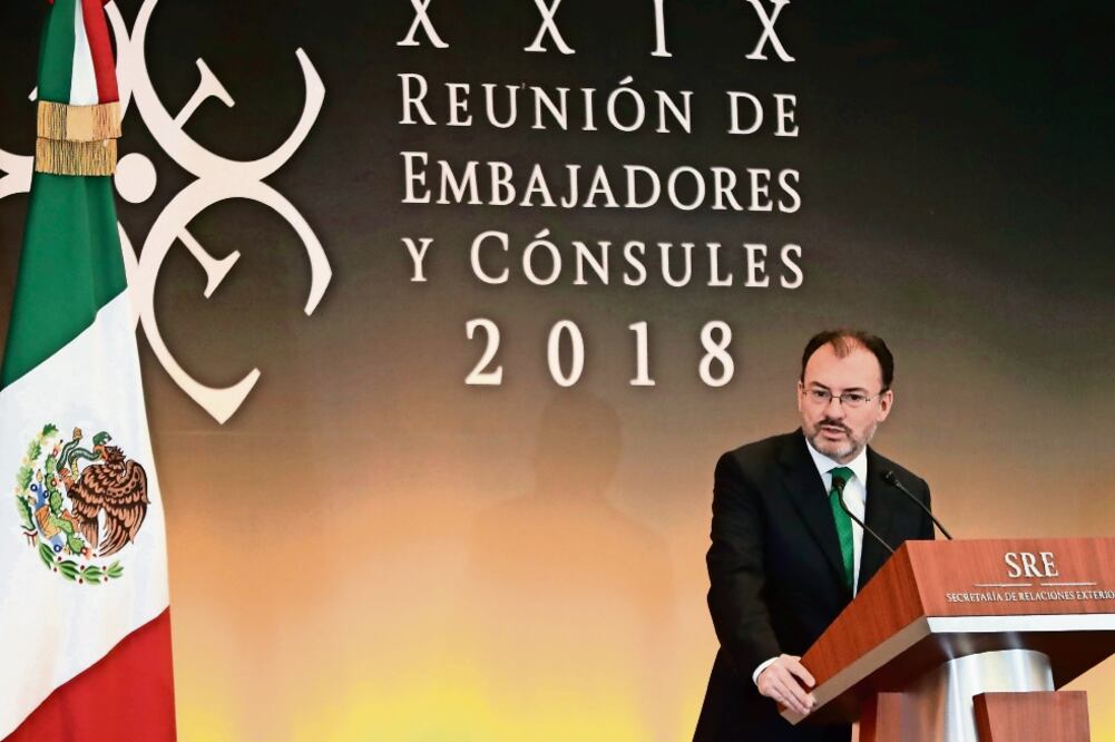 El canciller Luis Videgaray pidió a los diplomáticos de México acreditados en el exterior difundir las reformas alcanzadas durante el presente sexenio. (ARCHIVO EL UNIVERSAL)
