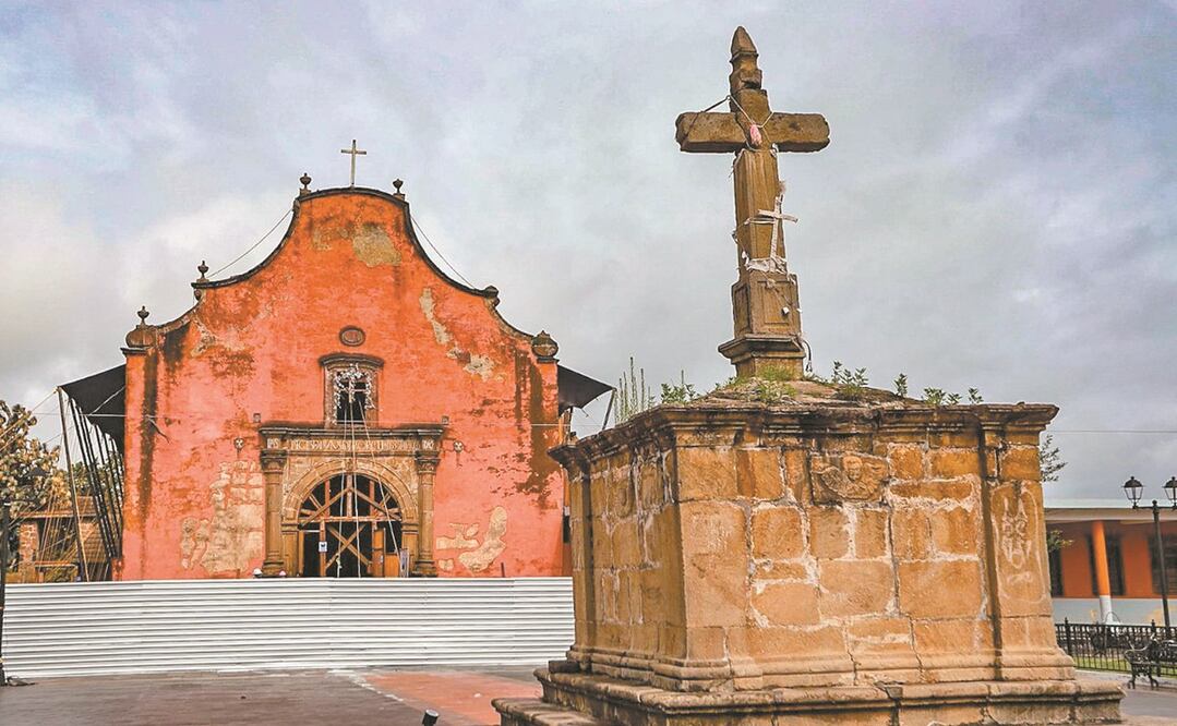 Así luce la Catedral de los purépechas y Monumento Histórico tras el incendio del 7 de marzo pasado. Foto: FOTOS: CORTESÍA SECRETARÍA DE CULTURA