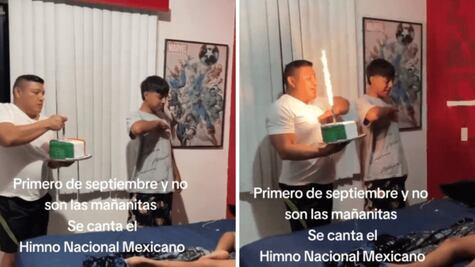VIDEO: Familia sorprende a cumpleañero al cantar el Himno Nacional en vez de "las mañanitas"