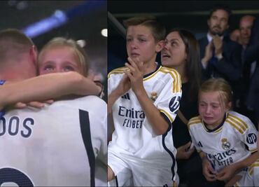 VIDEO: La emotiva reacción de los hijos de Toni Kroos tras su despedida en el Santiago Bernabéu