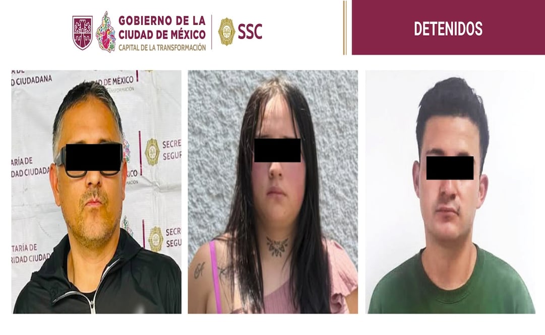 SSC ejecuta tres órdenes de aprehensión en CDMX; detienen a presuntos responsables de extorsión, violación y robo. Foto: Especial