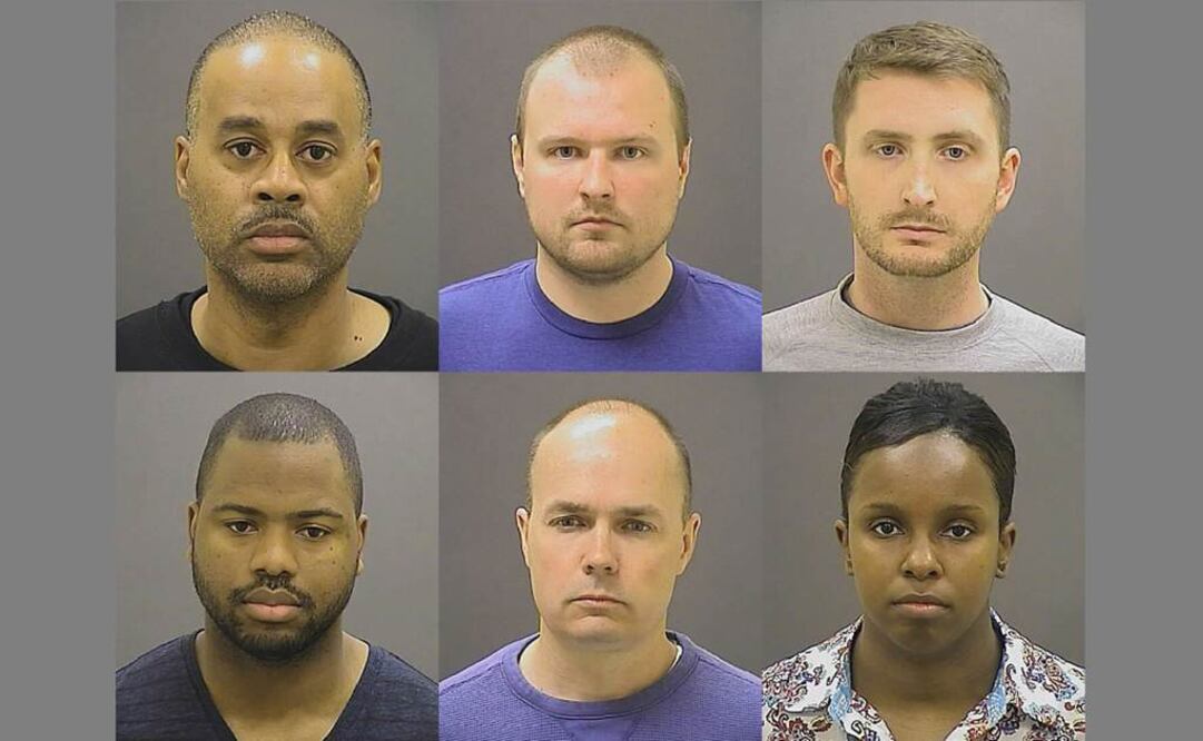 Un juez de instrucción halló base para imputar a los seis policías de Baltimore con cargos que van desde asesinato en segundo grado hasta asalto en segundo grado (Foto: AP/Archivo)