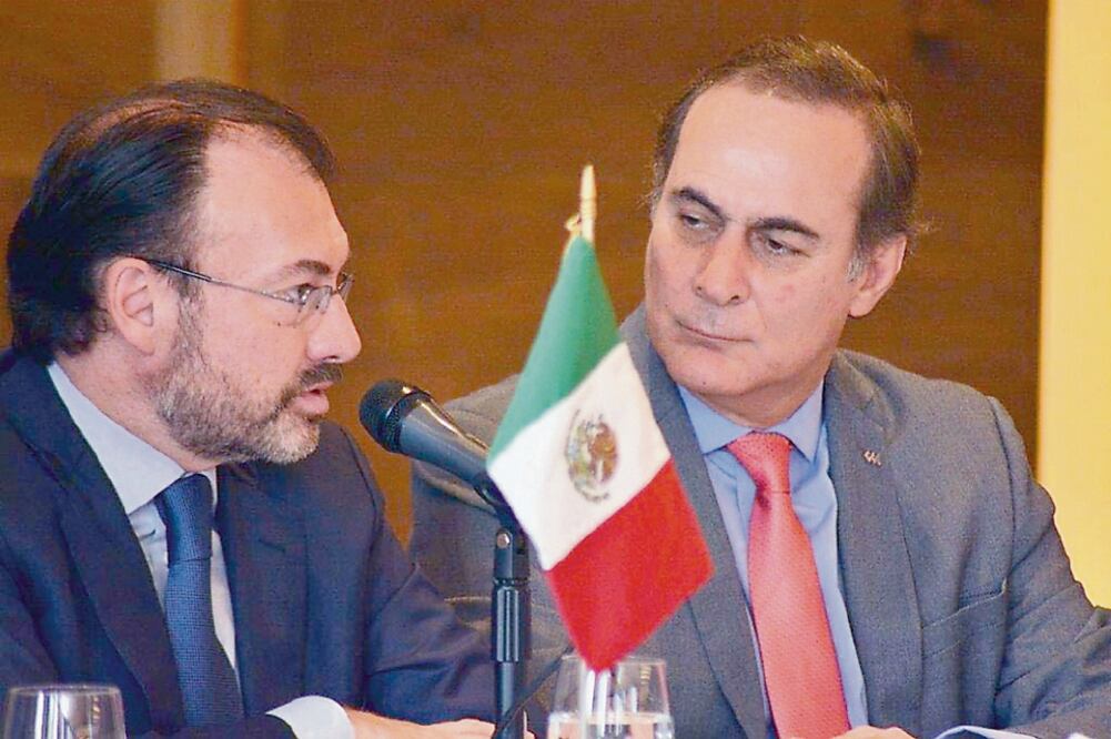 En la reunión del CCE, Luis Videgaray y Juan Pablo Castañón destacaron que es prioritario mantener el acceso preferencial a productos mexicanos. (CORTESÍA CCE)