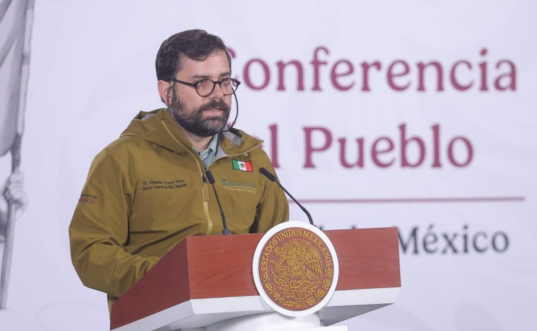 El director del IMSS-Bienestar, Alejandro Svarch, en la “Mañanera del Pueblo” de Palacio Nacional el miércoles 17 de junio de 2026. Foto: Gabriel Pano/ EL UNIVERSAL