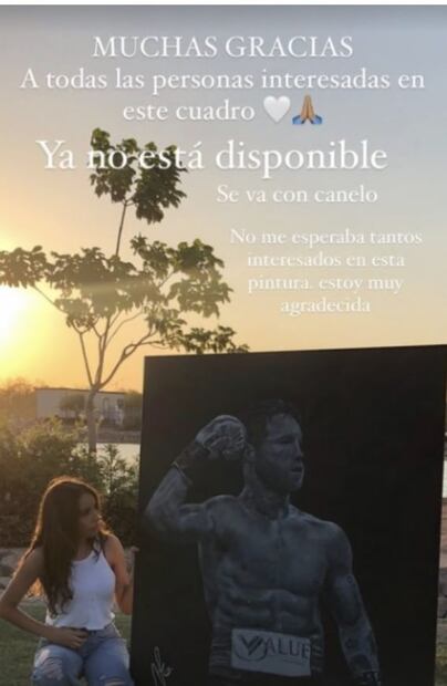 Canelo Álvarez compra pintura que realizó una joven para pagar sus estudios