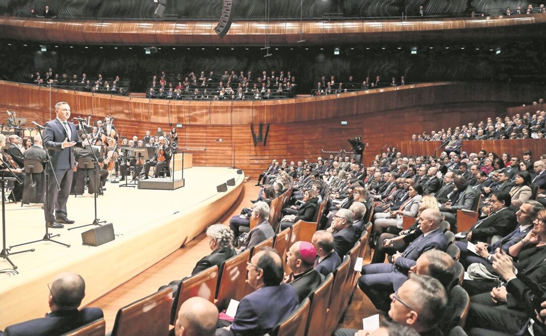 El presidente polaco, Andrzej Duda, ofreció un discurso durante la Cumbre del Clima COP24, celebrada ayer en Katowice. Foto: ANDRZEJ GRYGIEL. EFE