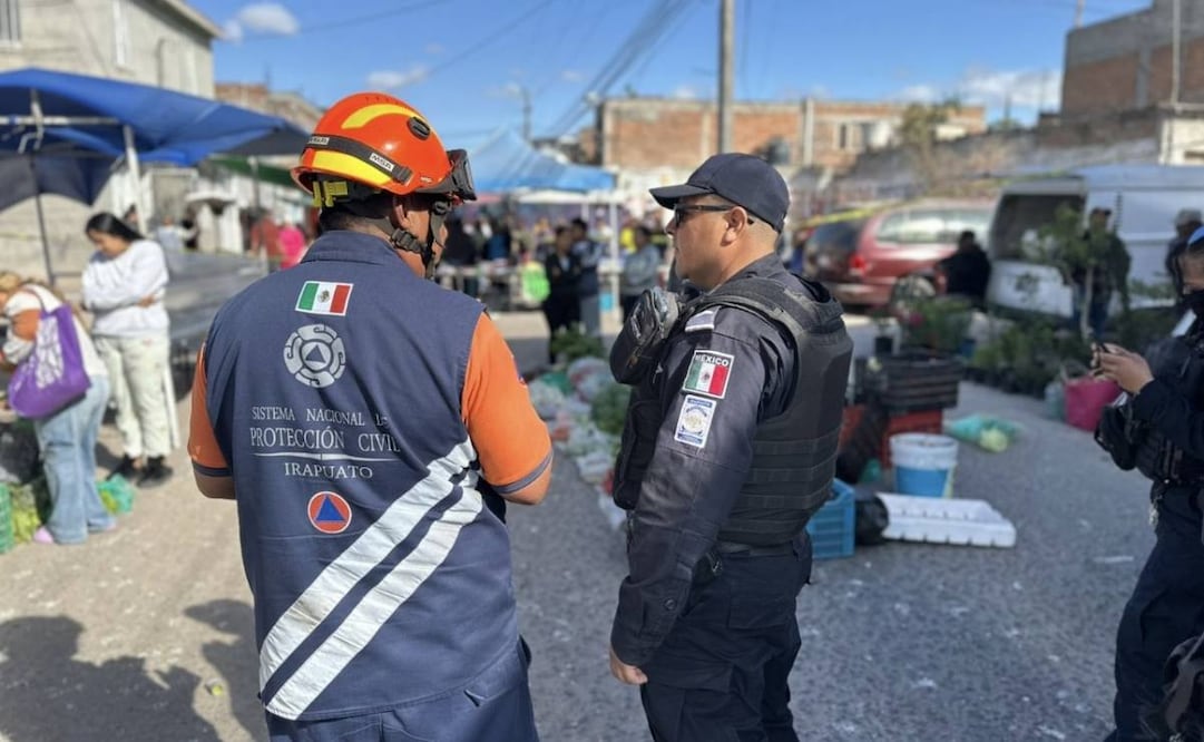 Explosión de pirotecnia en tianguis de Irapuato deja cuatro lesionados (30/12/2025). Foto: Especial
