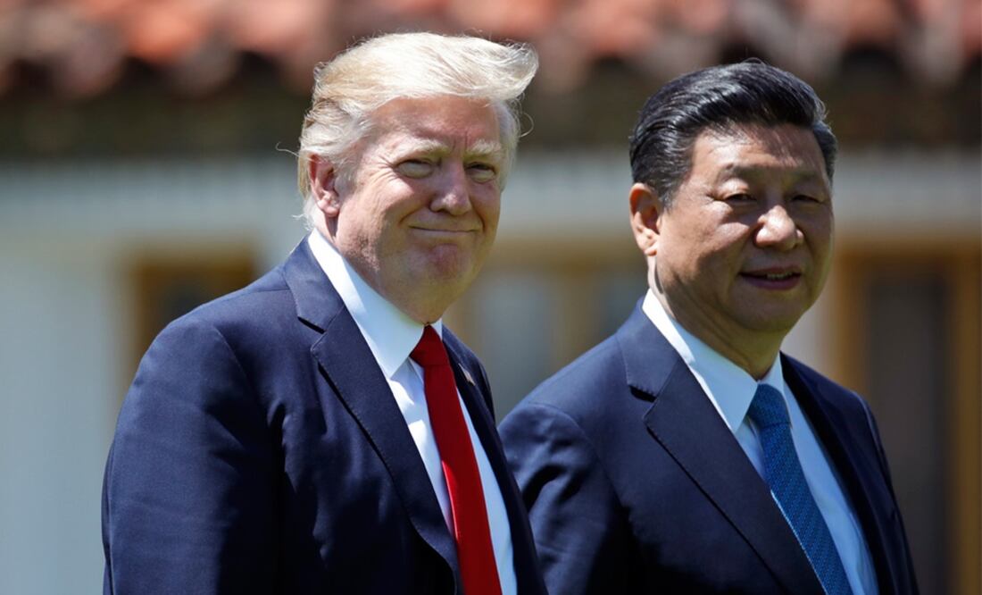 El presidente de EU, Donald Trump, y su homólogo de China, Xi Jinping. Foto: AP