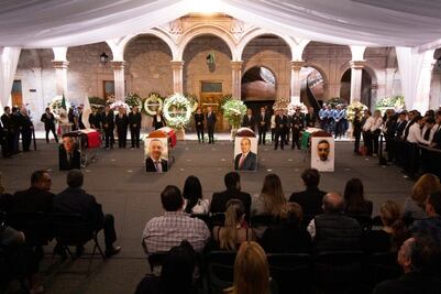 Rinden homenaje a funcionarios de Michoacán muertos en desplome de helicóptero