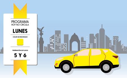 Autos con engomado amarillo no circulan este lunes
