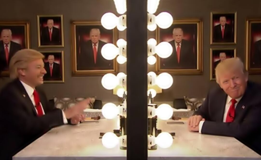 He joked and talked seriously, but said nothing about his policies or the Latino community. (Photo: Screen capture).