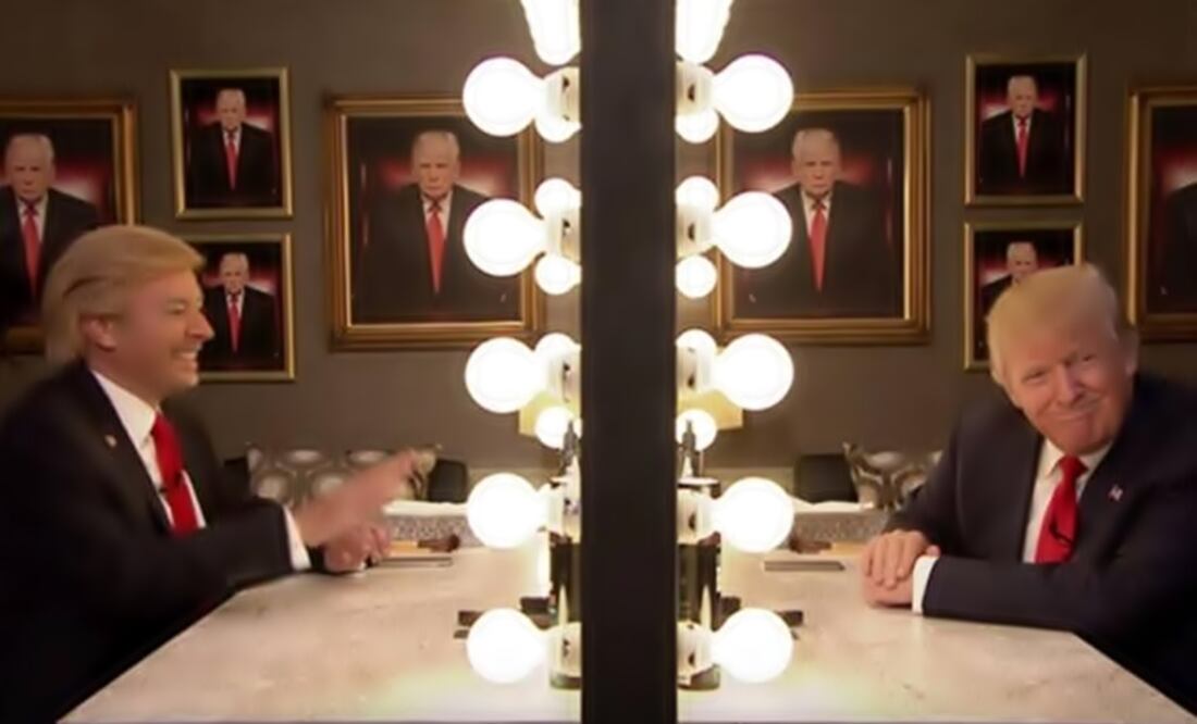 He joked and talked seriously, but said nothing about his policies or the Latino community. (Photo: Screen capture).