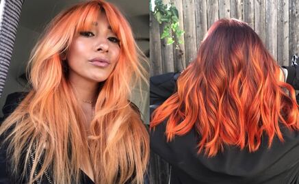 El cabello color naranja neón arrasa en Instagram para este otoño