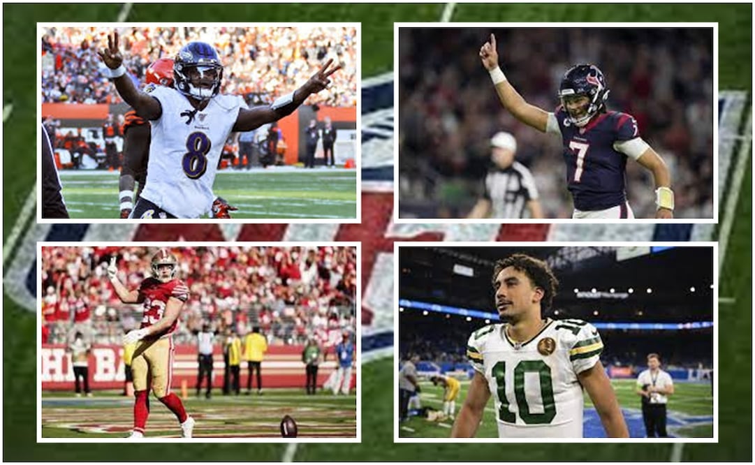 Lamar Jackson, CJ Stroud, Christian McCaffrey y Jordan Love en la NFL / FOTOS: AP