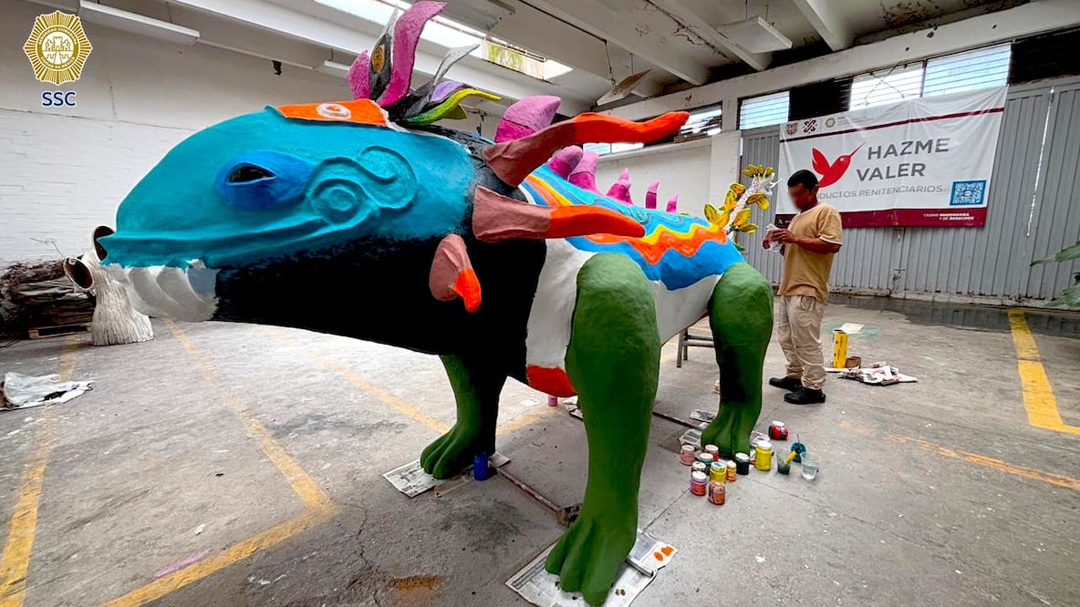 Internos del Reclusorio Varonil Sur participarán en el Desfile de Alebrijes Monumentales con "Teotlayoli". (Foto: especial)