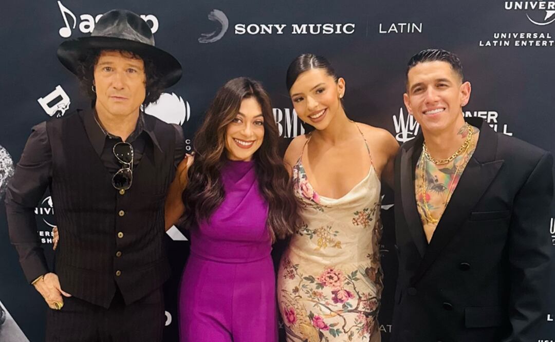 Ángela Aguilar junto a Celeste Zendejas y Enrique Bunbury en los Latin Songwriters Hall of Fame - La Musa Awards.