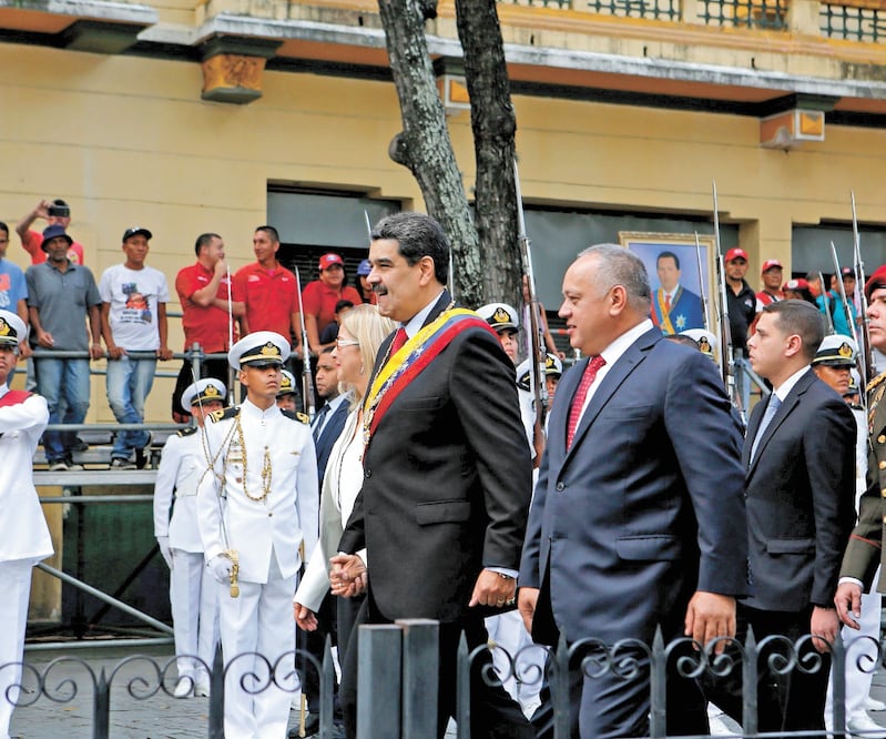 El presidente venezolano, Nicolás Maduro, a su llegada a la Asamblea Nacional Constituyente, donde hubo sesión extraordinaria, en Caracas. Foto/AFP