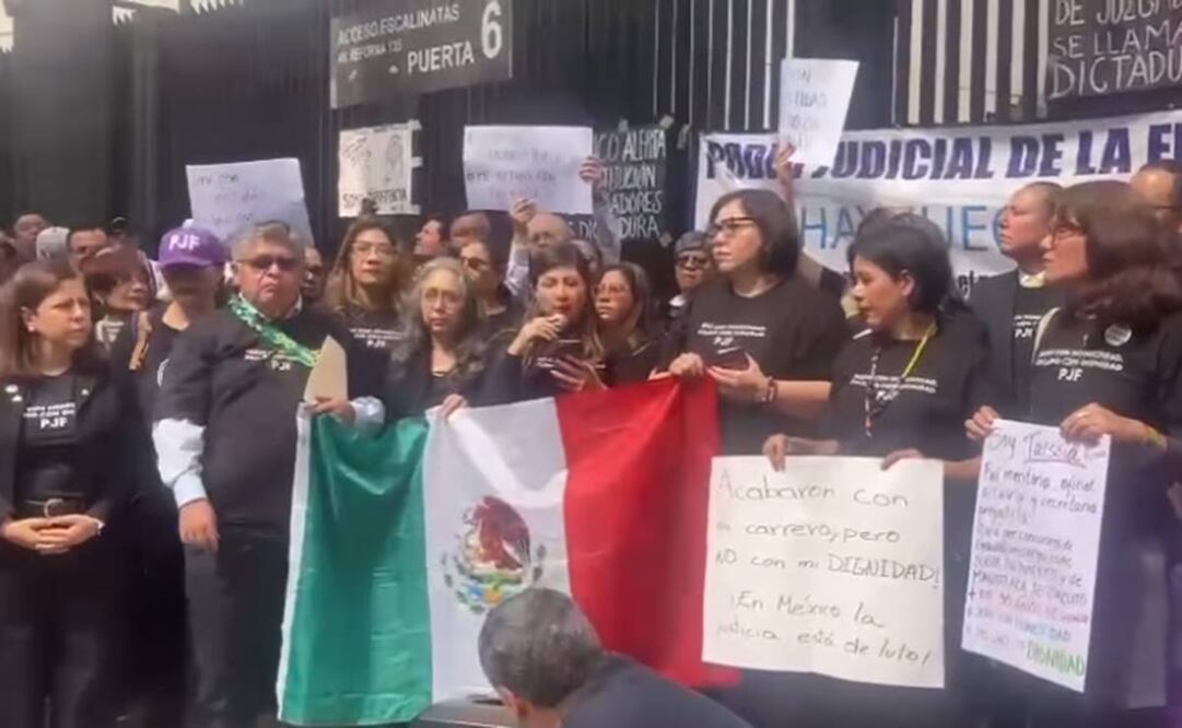 La dirigente de la jufed, Juana Fuentes, durante una protesta contra la reforma judicial el pasado 31 de octubre del 2024. Foto: Captura de pantalla