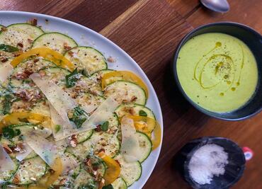 Carpaccio de calabacitas, una receta fácil y de pocos ingredientes