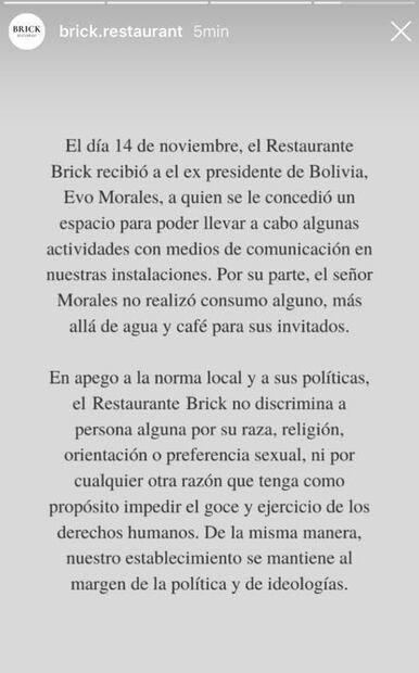 Evo Morales no desayunó en restaurante de la Roma, responden ante video viral